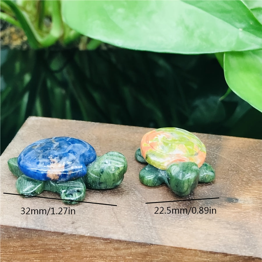 Натуральная кристальная фигурка черепахи для домашнего декора, украшение для аквариума