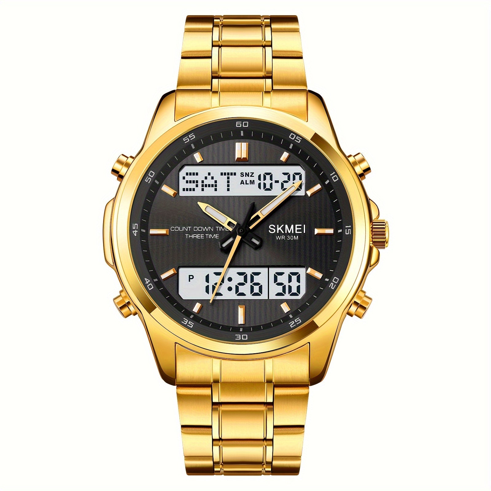 Men's Sports Smartwatch with Double Display Chronograph Luminous Alarm
