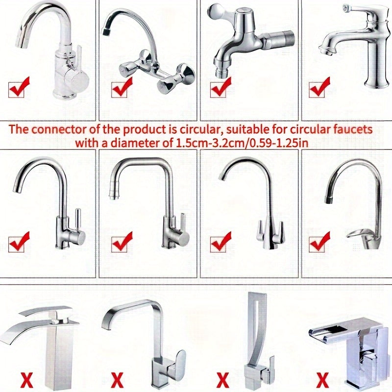 Kitchen Faucet Filter 360° Rotatable 6-Layer Purification Splashproof