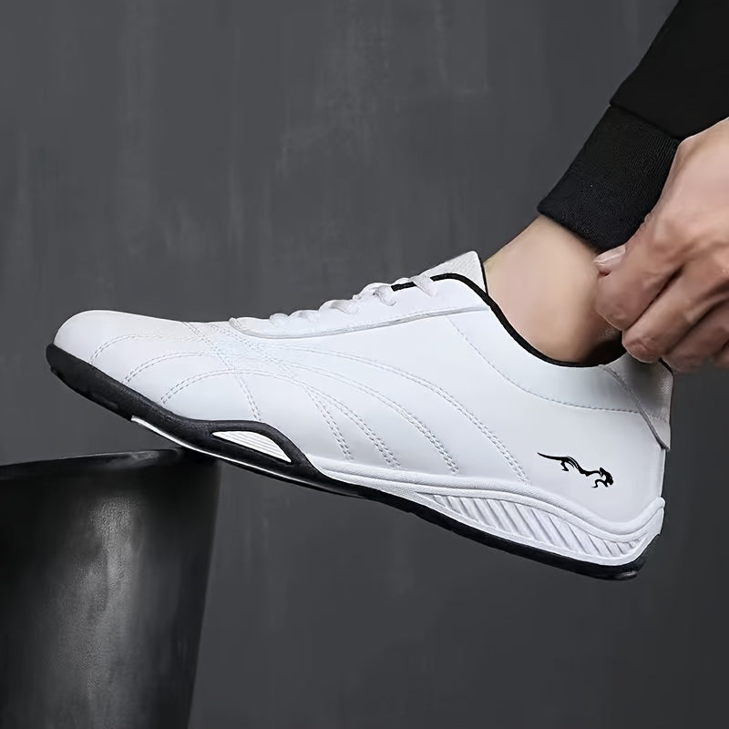 Men's Breathable Casual Sneakers with Lace-Up Design and PVC Sole