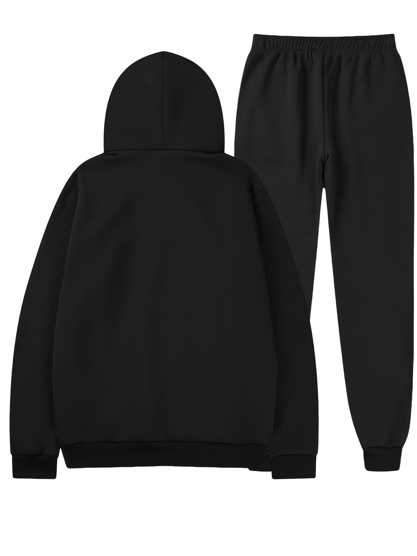 Men's Fleece Hoodie and Sweatpants Set 100% Polyester Casual Fall Winter Solid