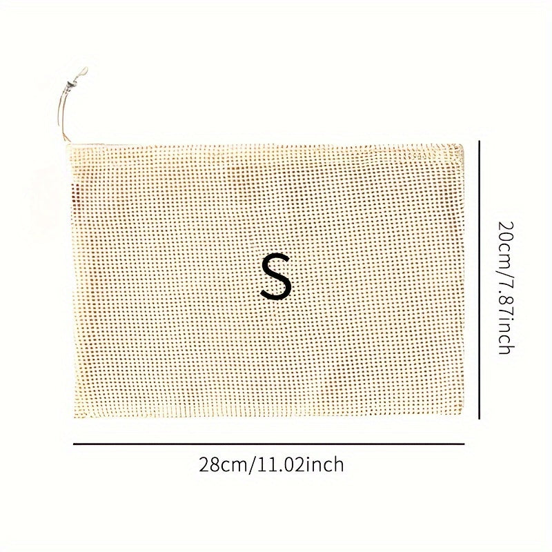 Qayta ishlatiladigan to'rli sabzavot sumkalari, mahsulotlarni saqlash va sovg'a berish uchun ideal. Oson kirish va tartibga solish uchun tortish qismi dizayni mavjud. Plastik chiqindilarni kamaytirish uchun ajoyib.