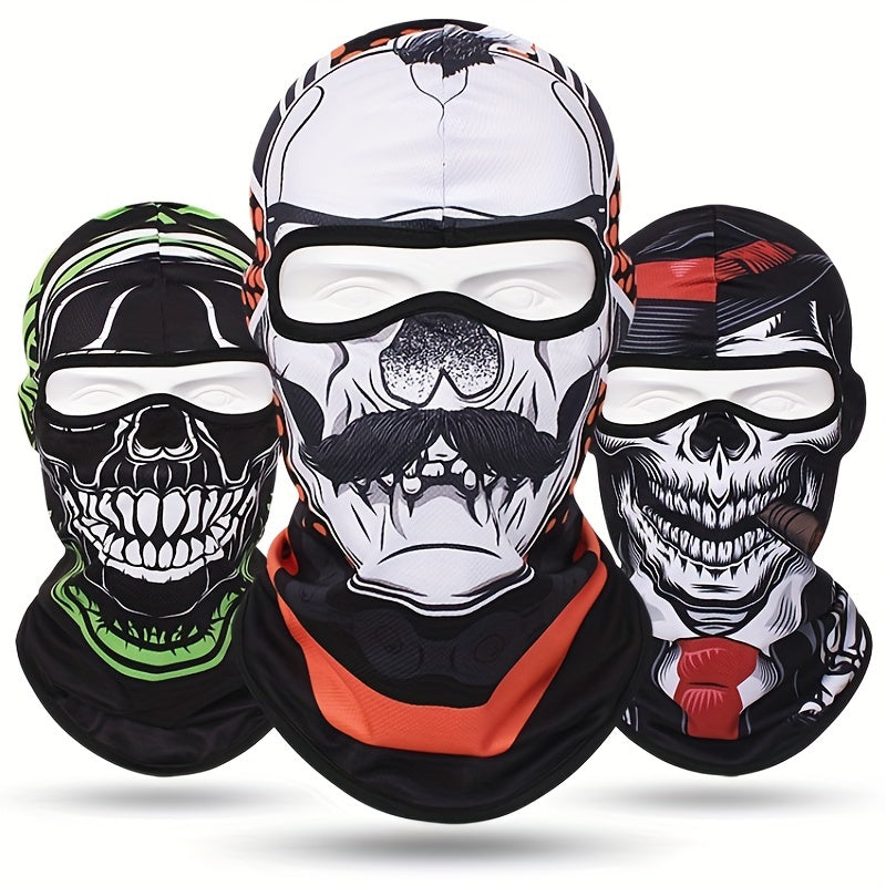 Full Face 3D Anime Skull Balaclava Ski Mask for Men and Women for Cycling Skiing and Outdoor Sports