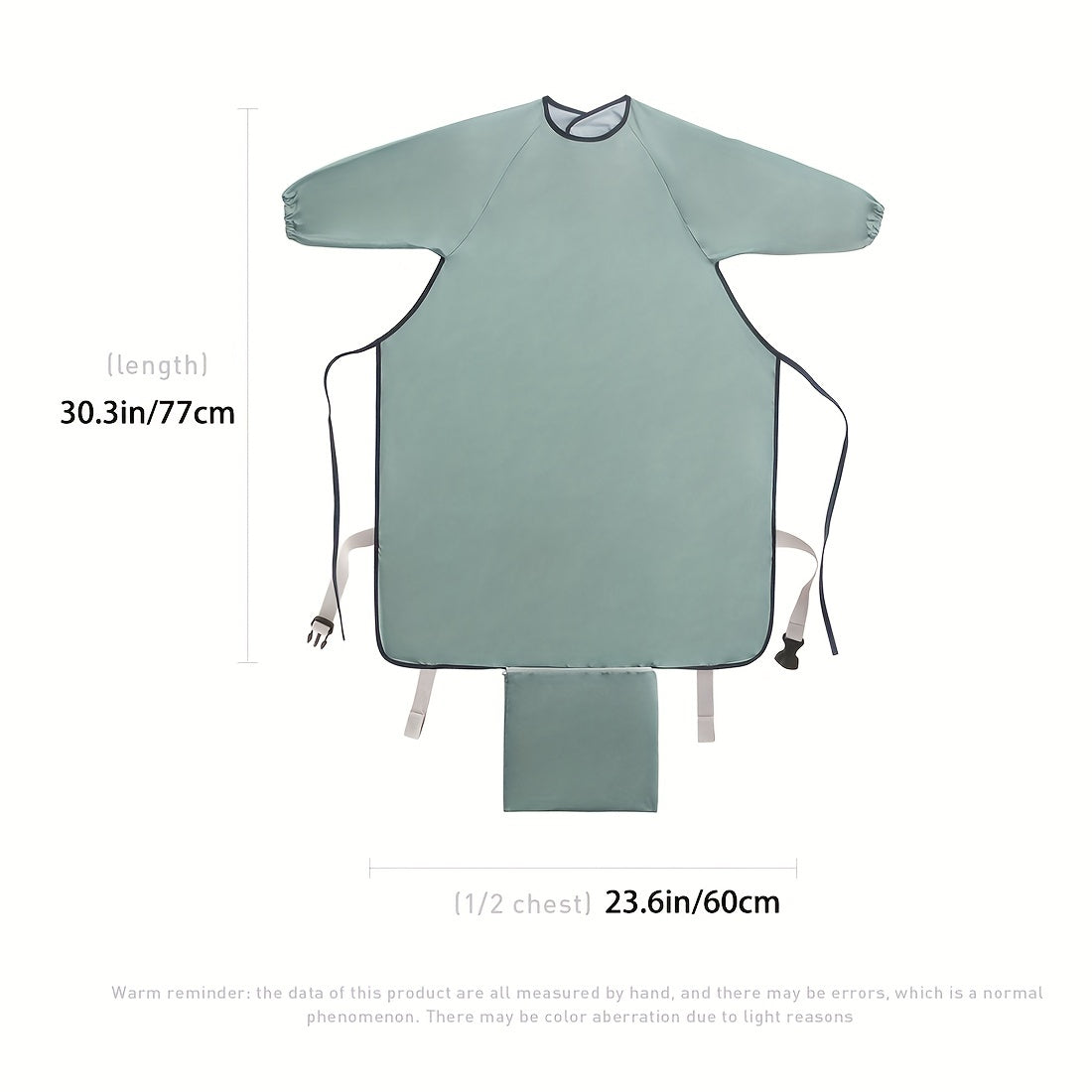 Baby Bibs Waterproof Stain and Odor Resistant with Sleeves for Ages 6-36 Months