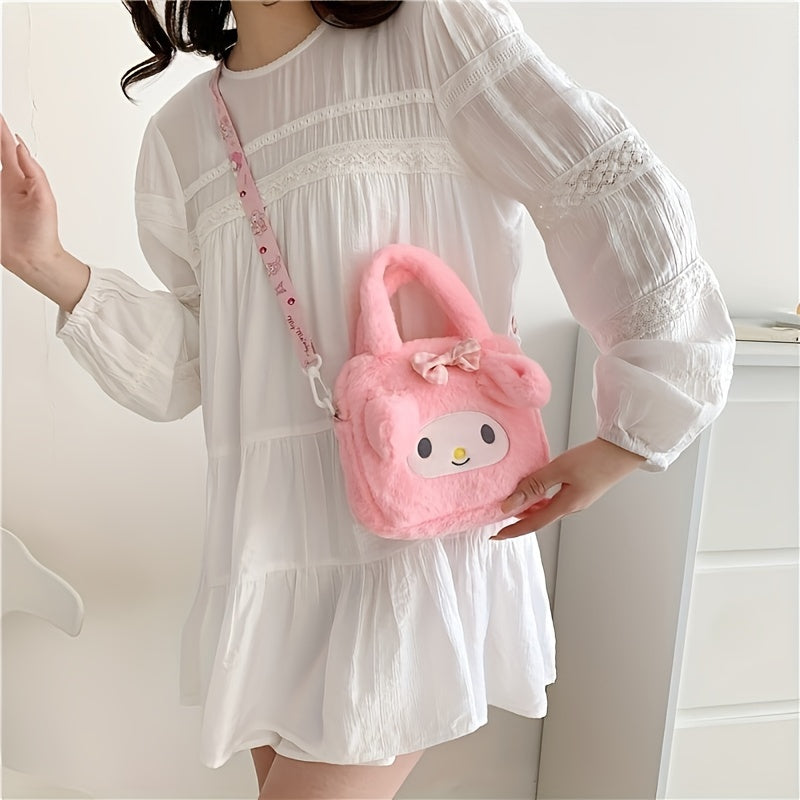 Плюшевые сумки для детей с изображениями Hello Kitty, Kuromi и My Melody, сумка на плечо для вечеринок и подарков