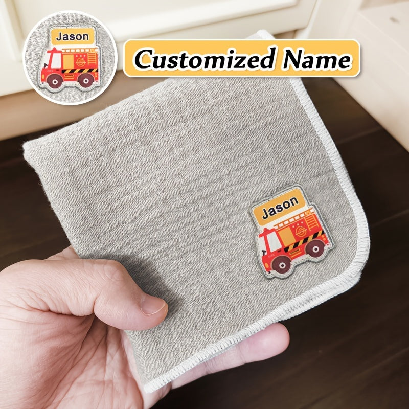 Набор из 3 персонализированных детских полотенец - изготовлены из сверхмягкой, супер впитывающей марли с очаровательными мультяшными узорами различных цветов