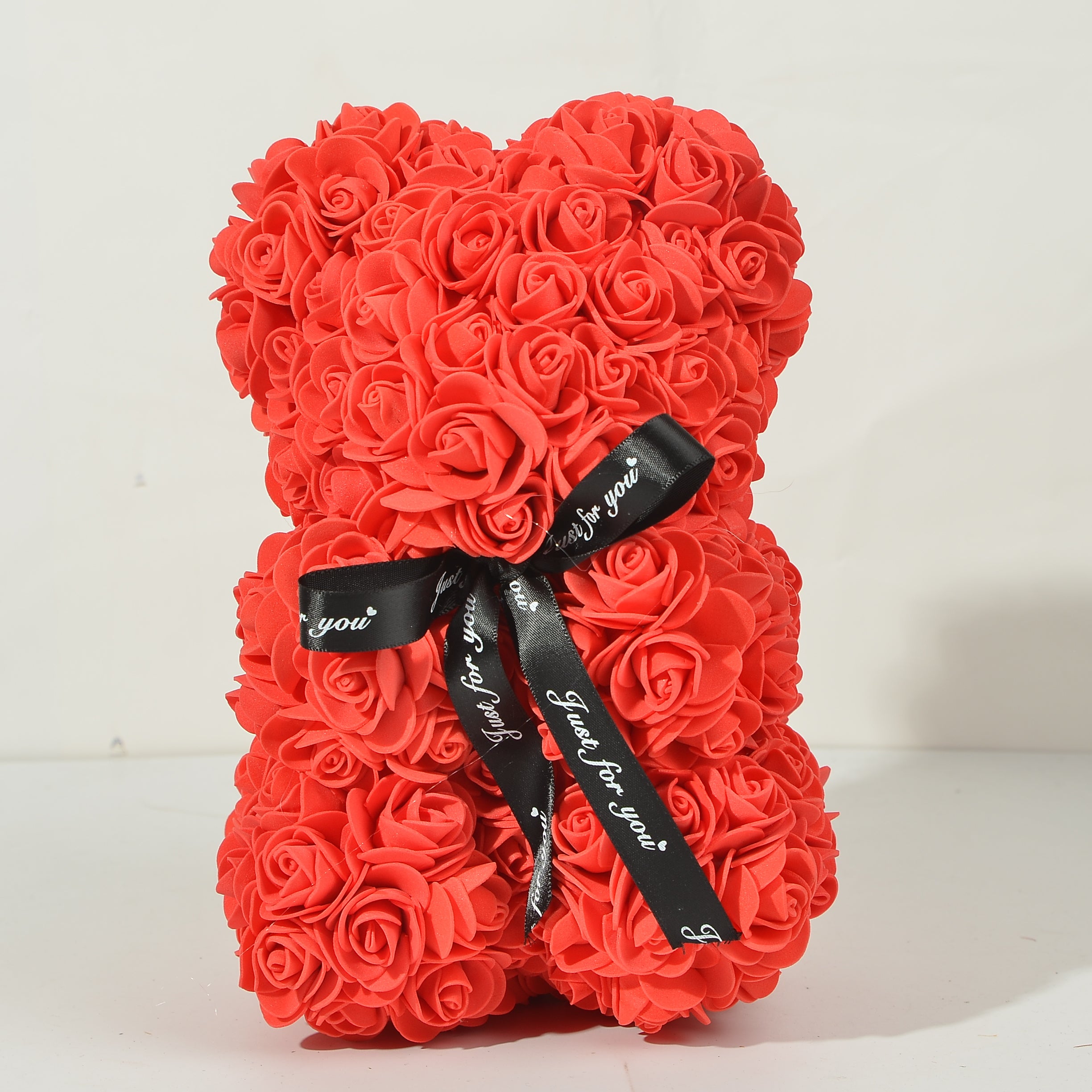 Foam Flower Rose Bear Gift for Valentine's Day Mother's Day Weddings Anniversary 17x23cm
