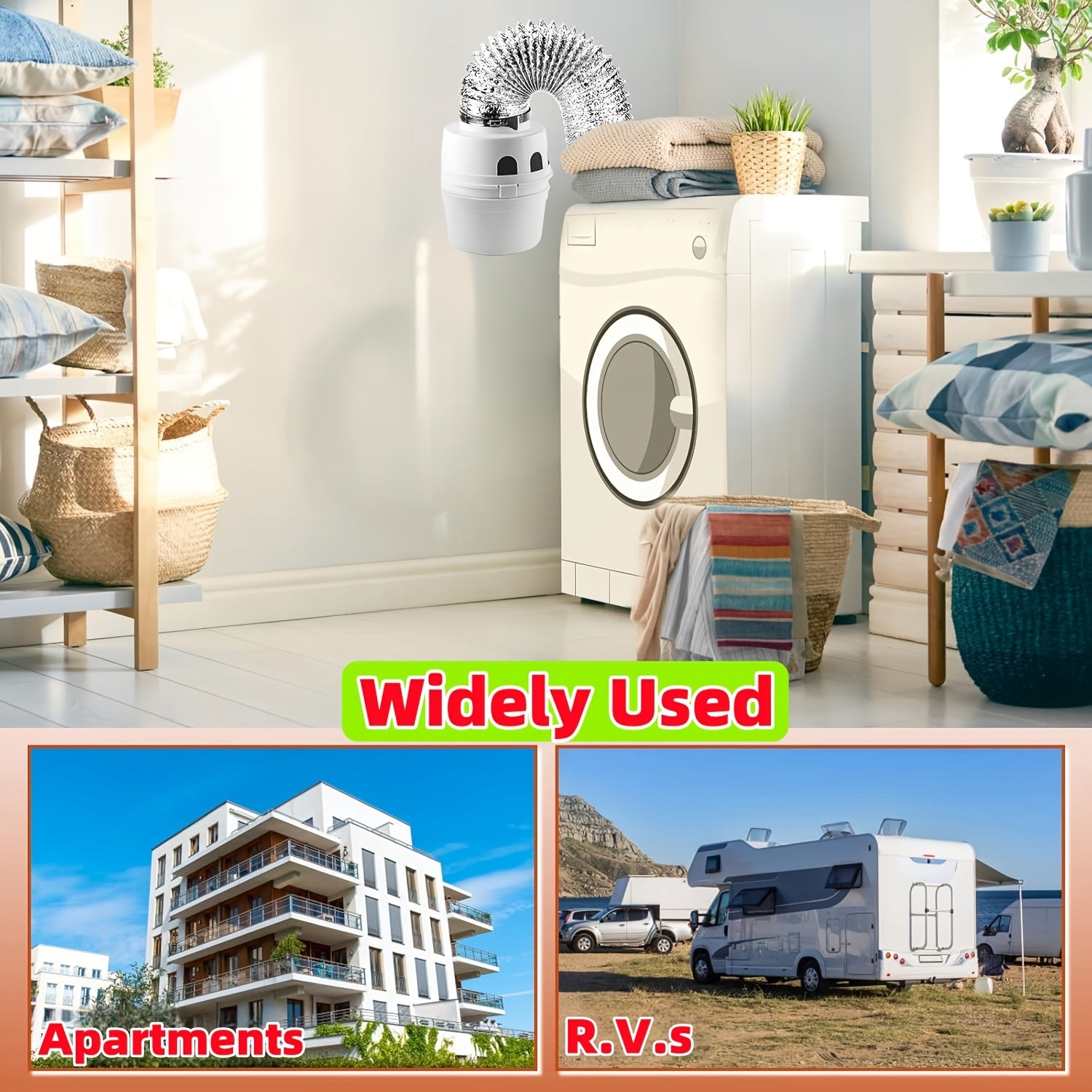 4-Inch Premium Dryer Lint Trap Kit Flexible Foil Tubing with Filter Sponge