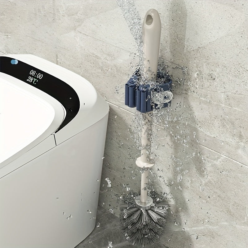 Estante de almacenamiento de pared de 4 piezas para mop, cepillo, escoba, ropa y utensilios de cocina