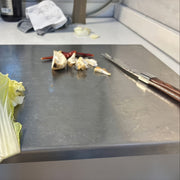 Large Stainless Steel Cutting Board with Lip Food-Safe for Meat Fruit Vegetables