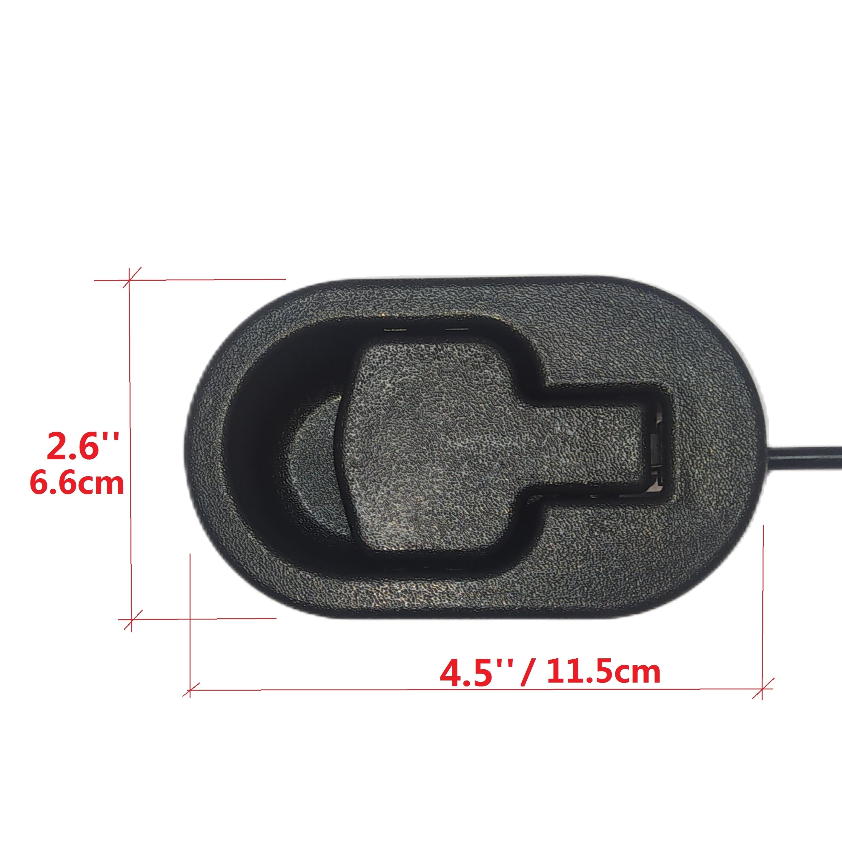 Black Plastic Recliner Handle with 12.06cm Cable for Sofa and Chair