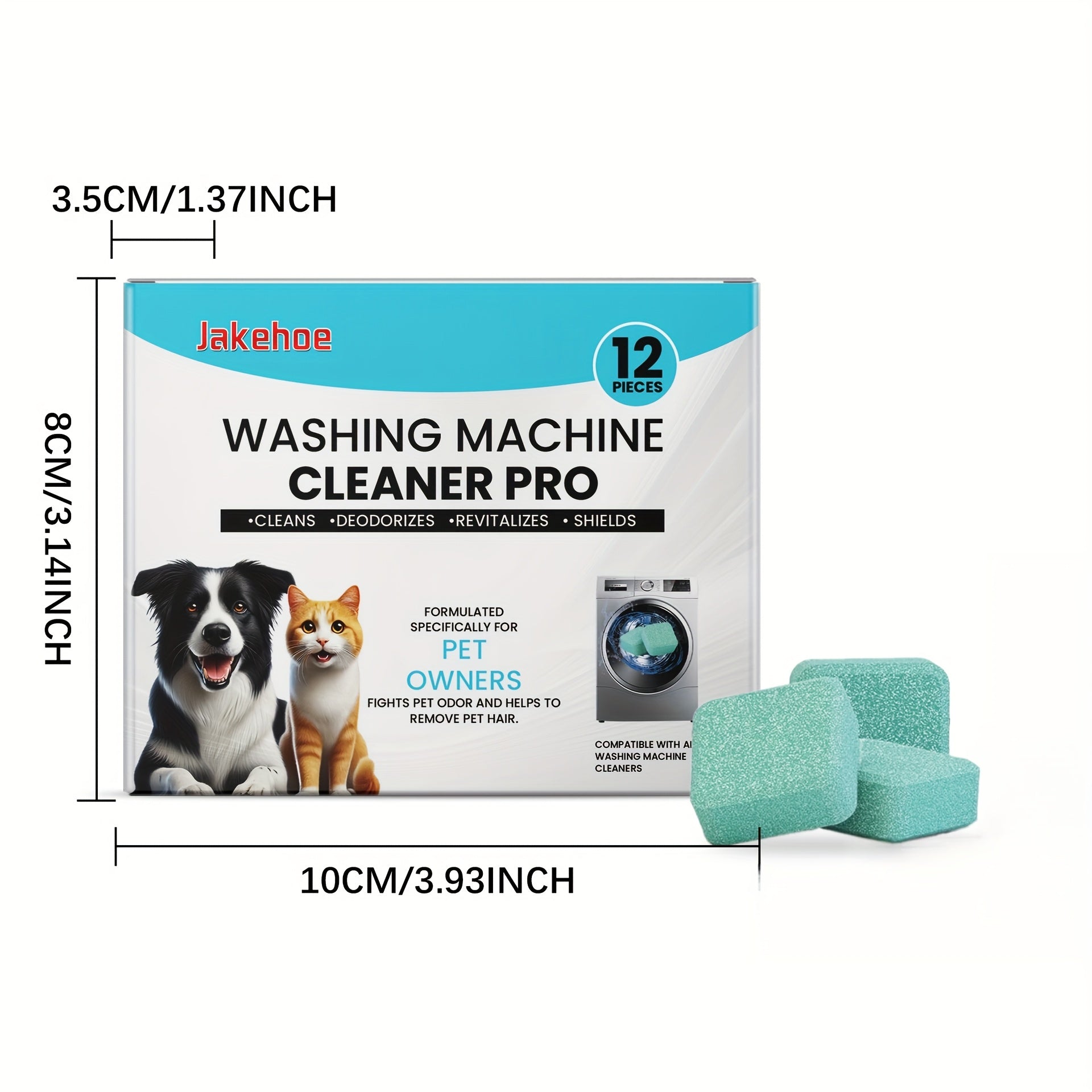 Washing Machine Cleaning Tablets for Gutters Drums and Stains, 10 Pack