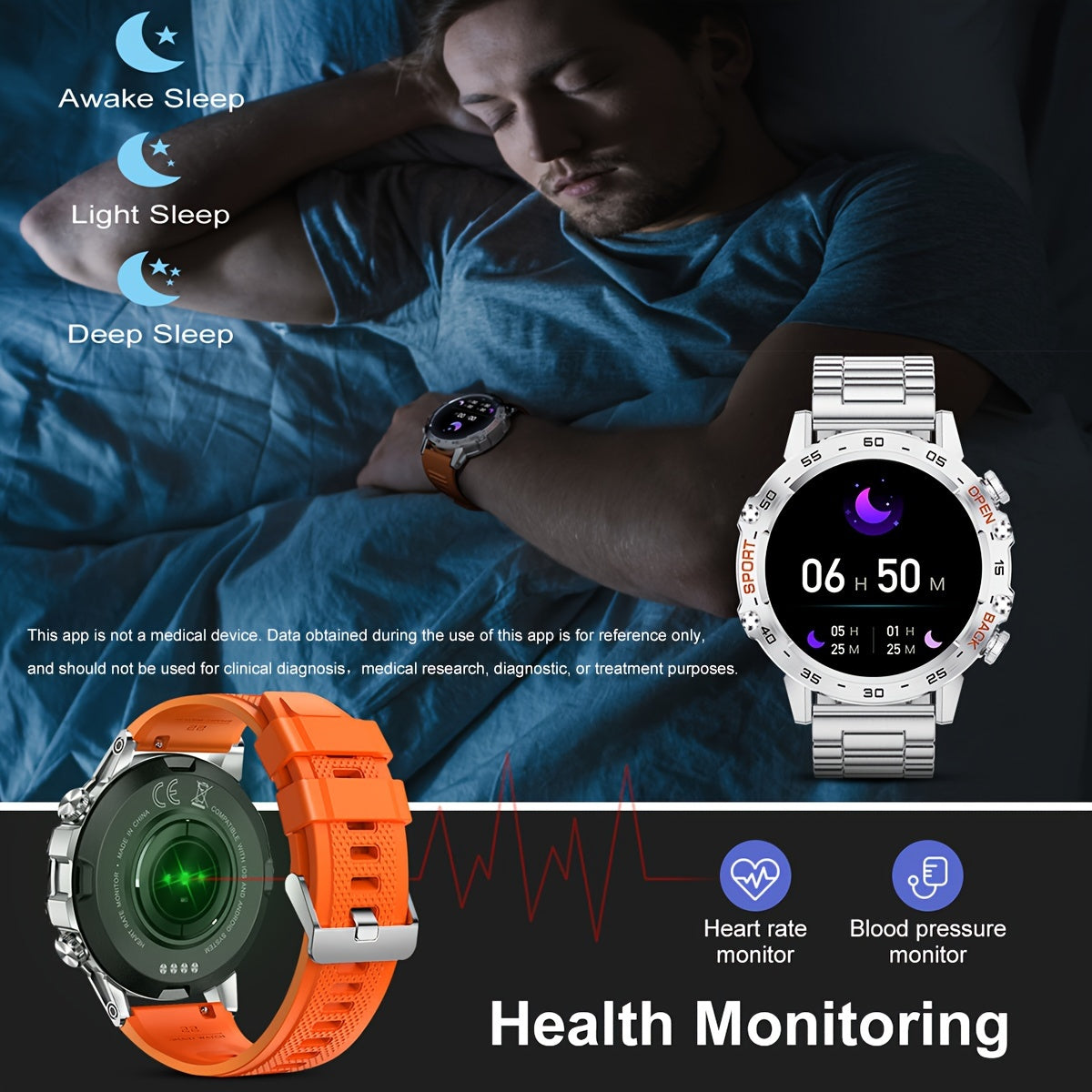 Smart Watch for Women and Men 3.53cm HD Display Sports Modes Fitness Tracker Compatible with Android and iOS