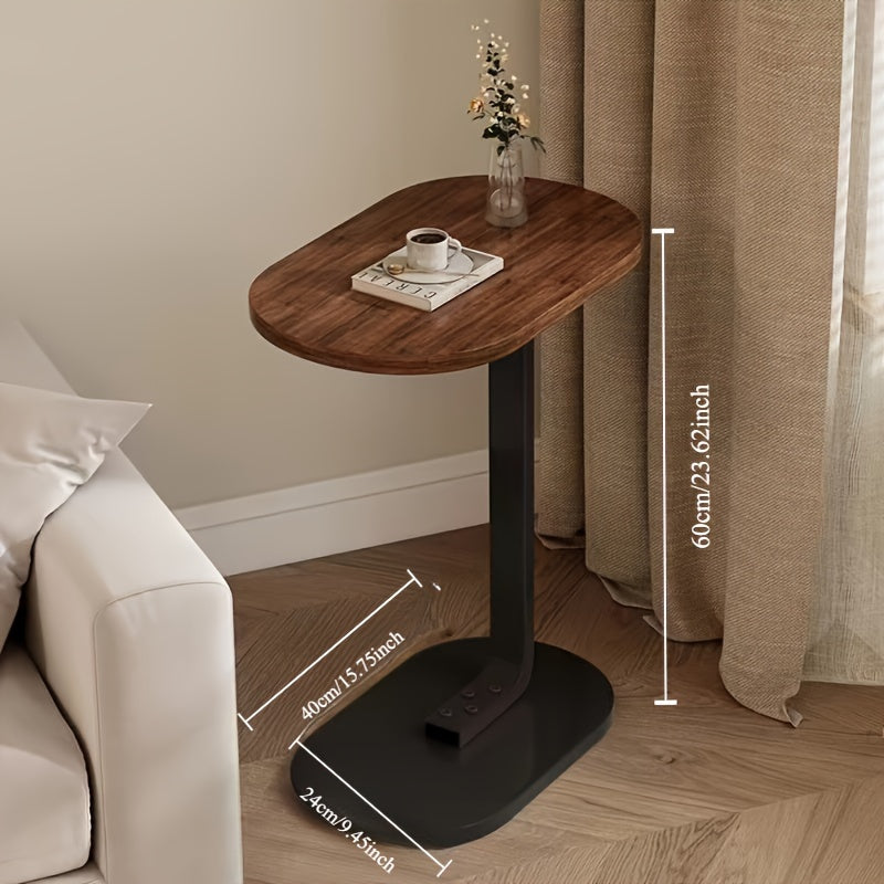 Round Coffee Table with Thick Top, Space-Saving Design for Home and Balcony