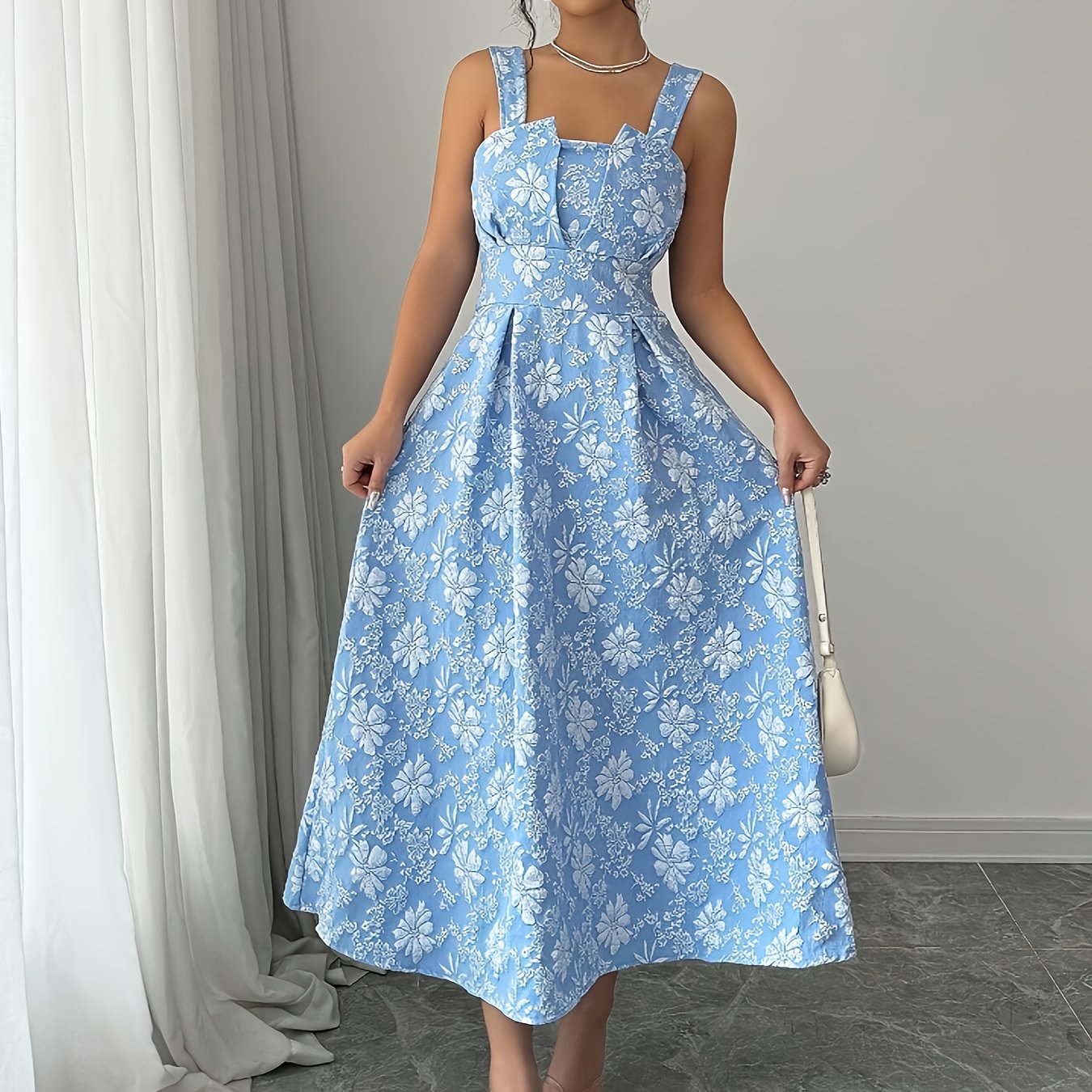 Women's Off the Shoulder A-Line Dress Solid Polyester Spring Fall Elegant