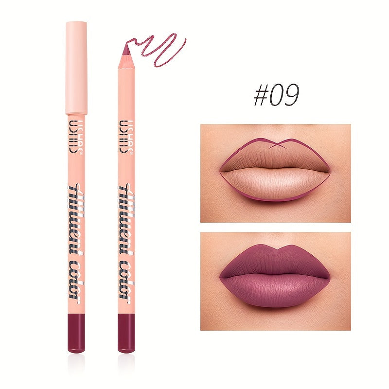 Women Natural Matte Lip Liner Set 8 Colors Waterproof Long-lasting Beauty