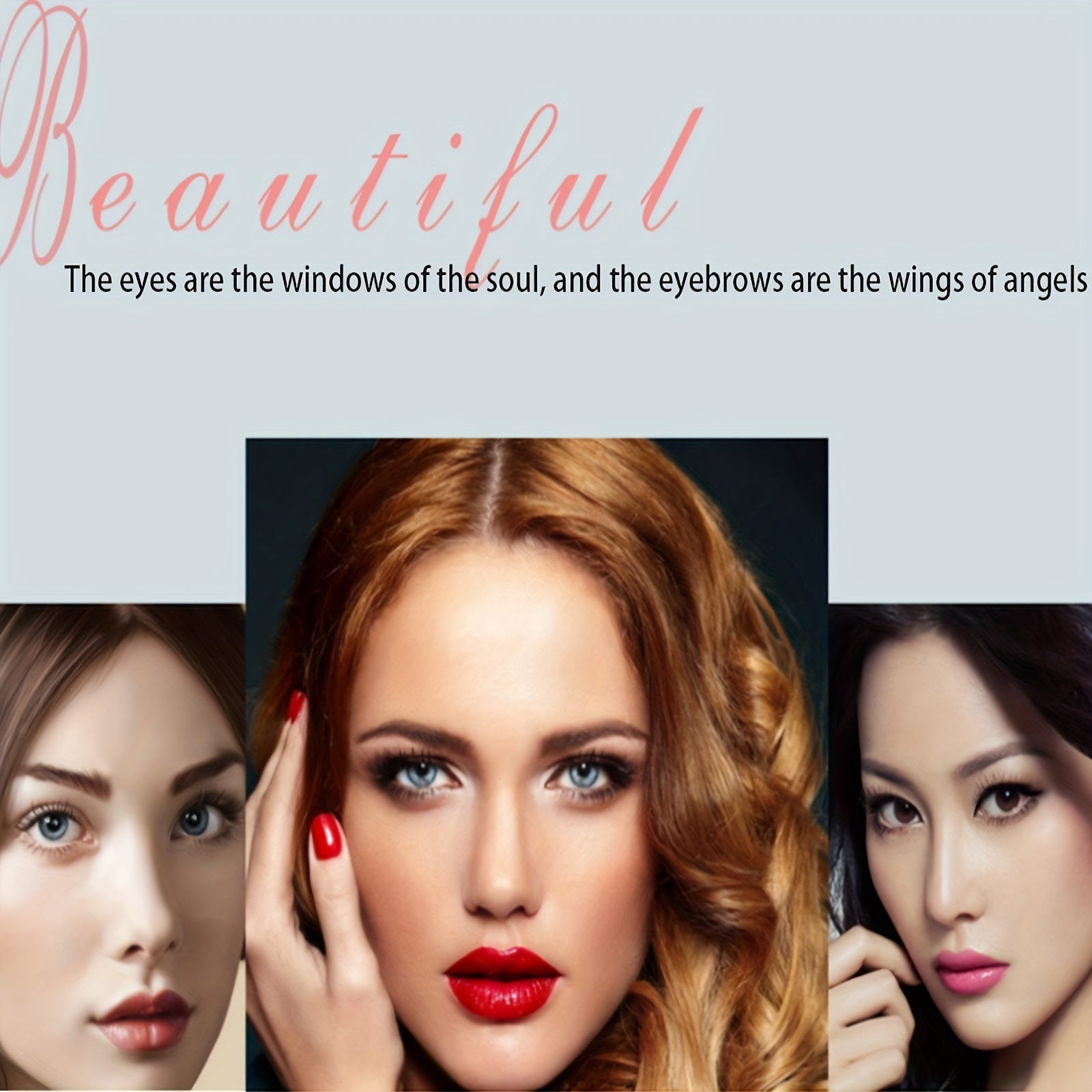 Ayollar uchun aniqlik bilan qosh kontur shablonlari to'plami 10 dona, qattiq yopishadigan qosh shabloni