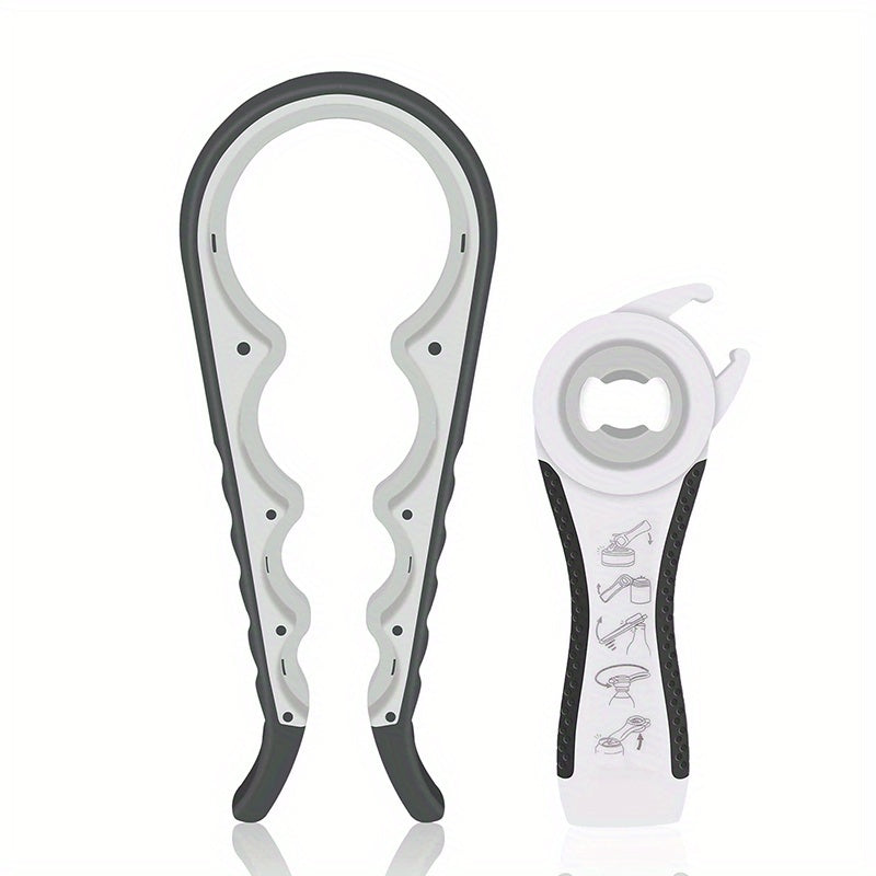 Multifunctional 5-in-1 Jar Bottle Can Opener Set Rubber Grip Kitchen Tool