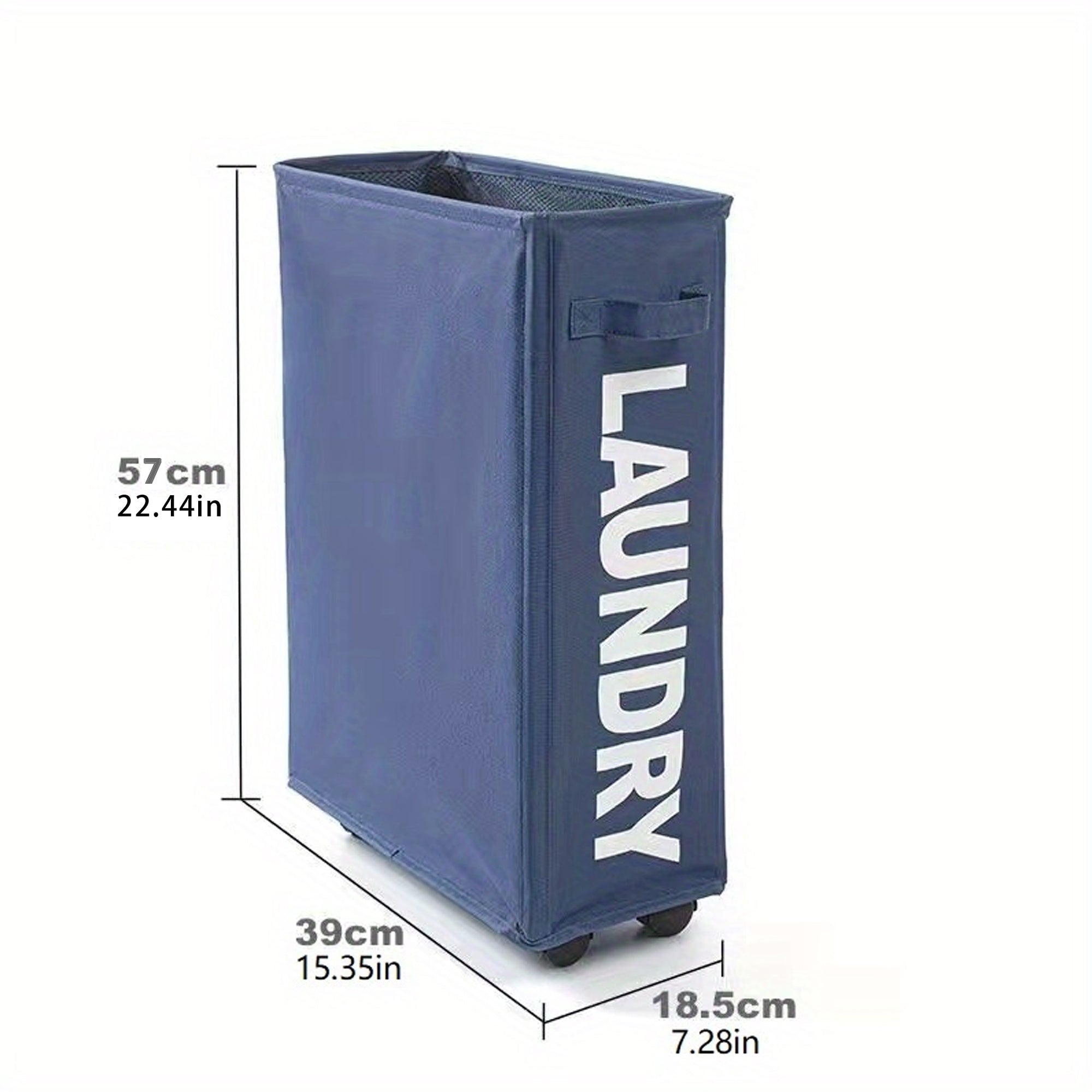 Cesta de ropa sucia delgada con malla a prueba de polvo y tela impermeable para almacenamiento de ropa