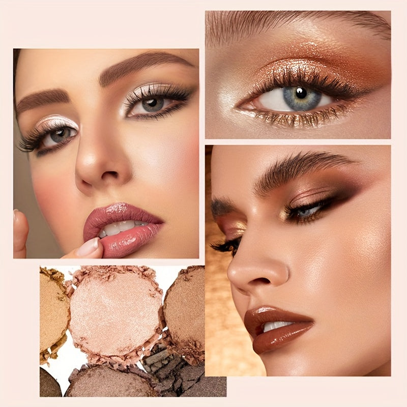 Women Waterproof Metallic and Matte Eyeshadow Pencil Set with 6 Colors