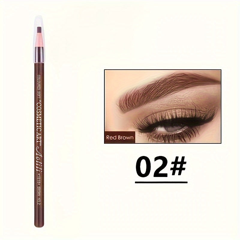 Lápiz de cejas para mujer resistente al agua, bolígrafo de cejas duro para dar forma y contornear