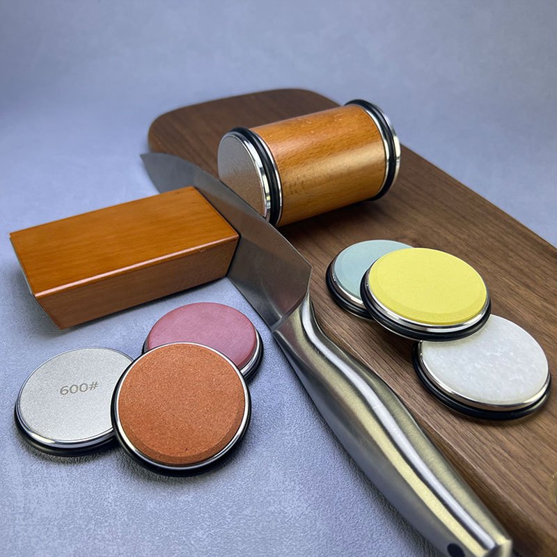 Premium olmos pichoqni silliqlash to'plami to'g'ri qirra oshpaz pichog'lari uchun metall konstruktsiya