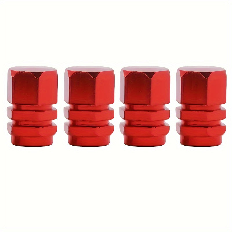 Durable Aluminum Tire Valve Caps 4/8/12 pcs Dustproof Easy to Install