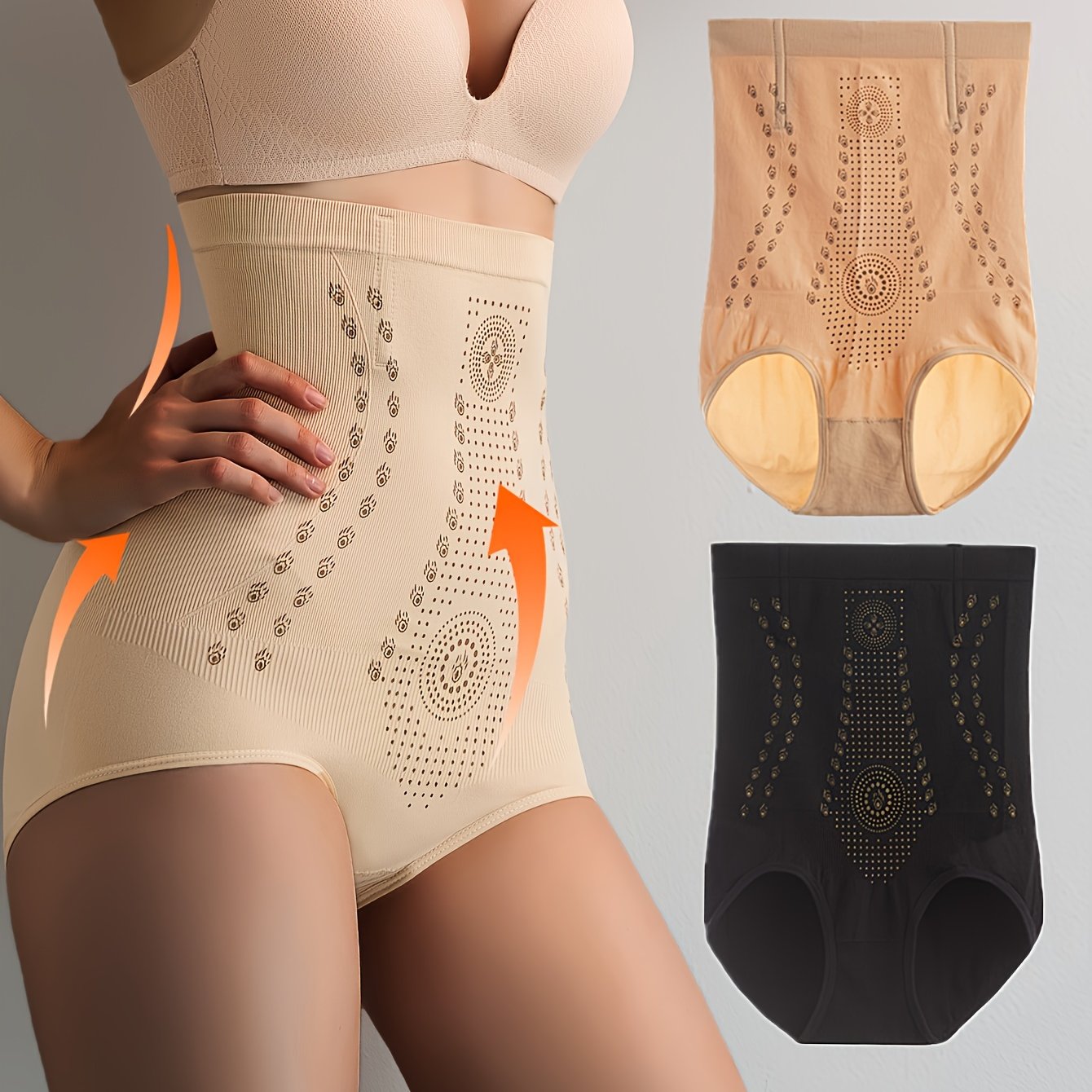 Women's High Waist Compression Panties Tummy Control Shapewear Shorts Set