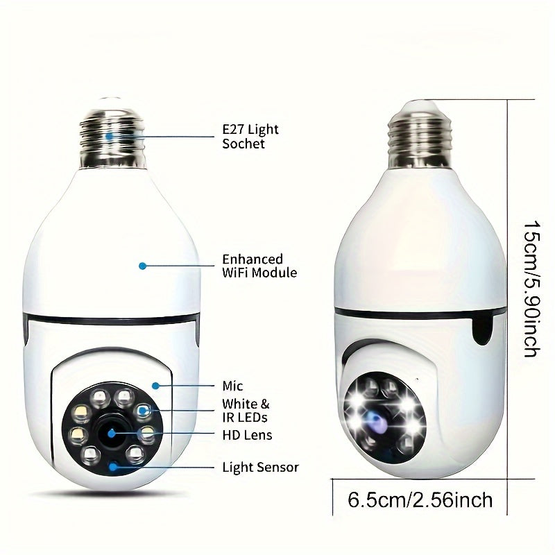 Smart WiFi Camera with Night Vision Two-Way Audio Wide Angle Lens for Real-Time Monitoring