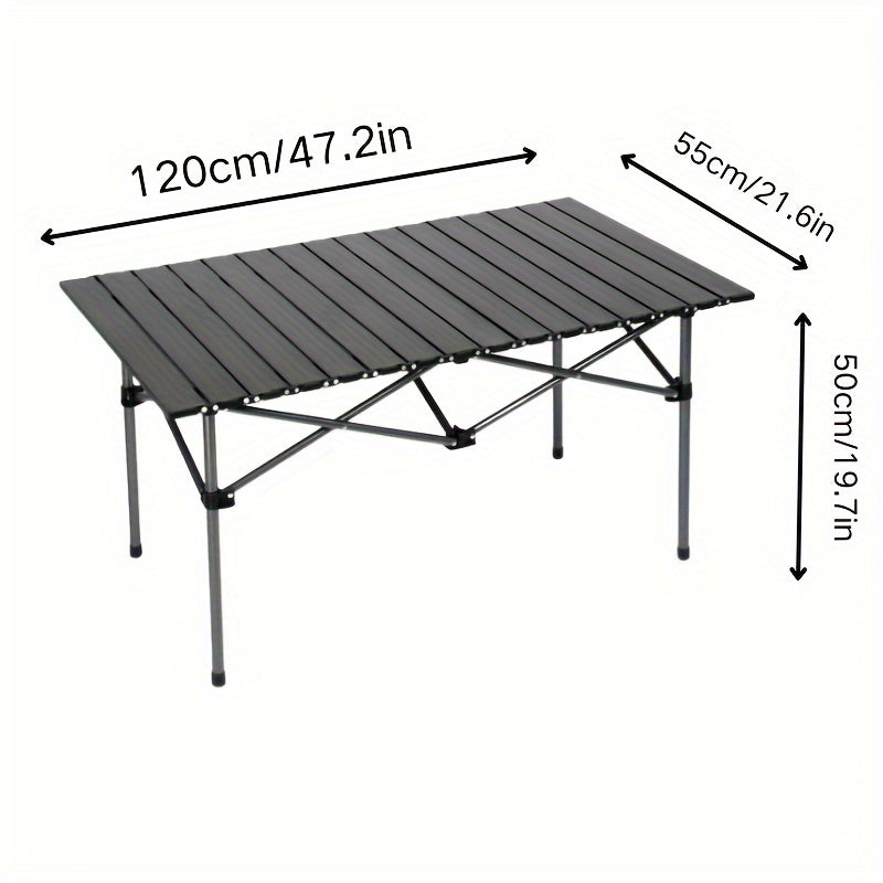 Carbon Steel Outdoor Folding Table with Storage Bag for Camping Fishing Parties and Garden