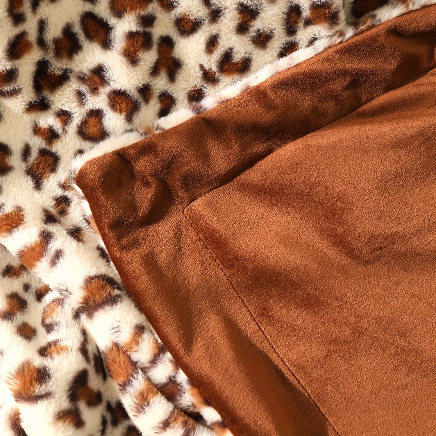 Manta de felpa de conejo con estampado de leopardo para todas las estaciones, manta acogedora para sofá