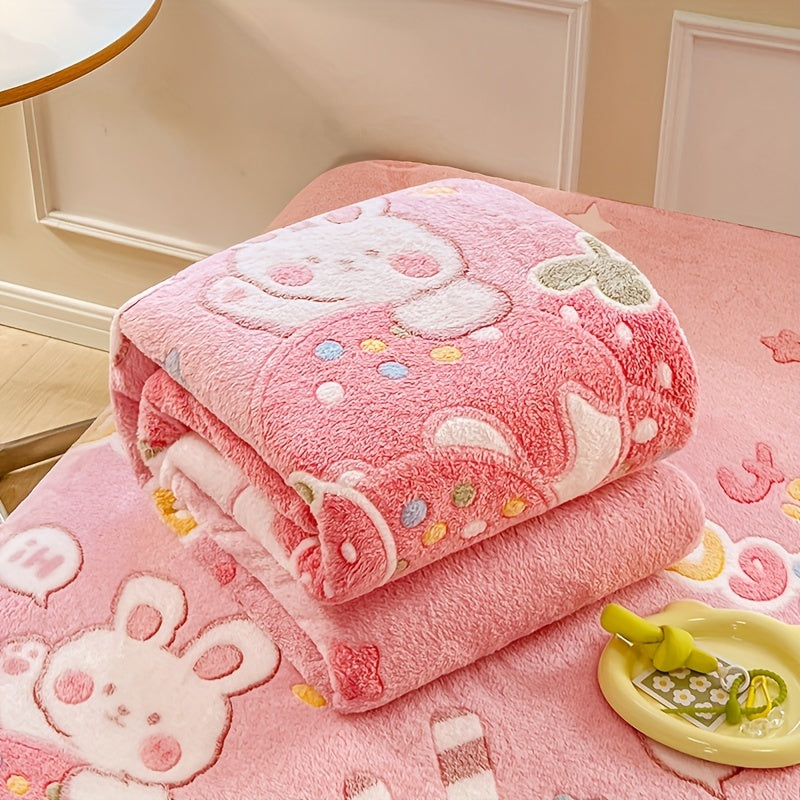 Soft Coral Fleece Blanket for All Seasons Bed Sofa Travel Camping Hand Wash