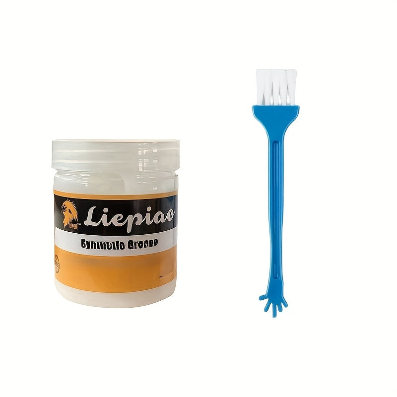 100g Multi-Purpose Car Lubricant White Grease for Door Track Maintenance with Brush Set