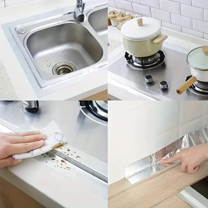 Oshxona va hammom uchun suv o'tkazmaydigan muhrlash lenta, 1 rolik, jel shaklida, ish stollari uchun mos.