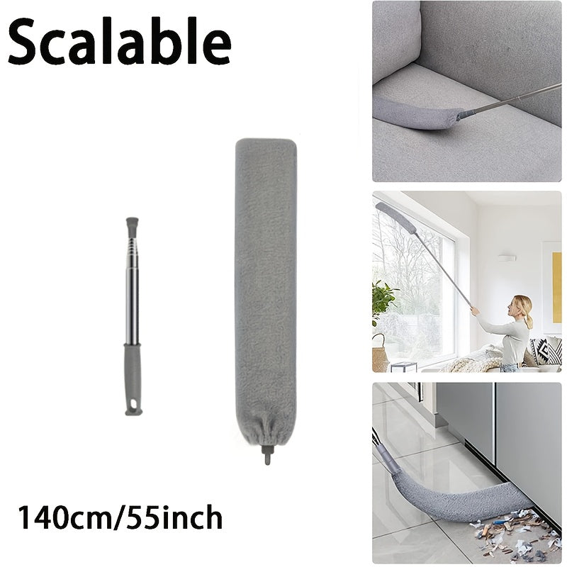 Polvo de microfibra extensible con limpiador de rendijas para sofás y muebles