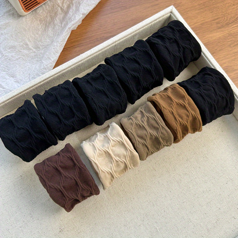 Women's Hair Scrunchies Soft Stretchy Fabric Non-Slip Wide Colorful Elastic Bands