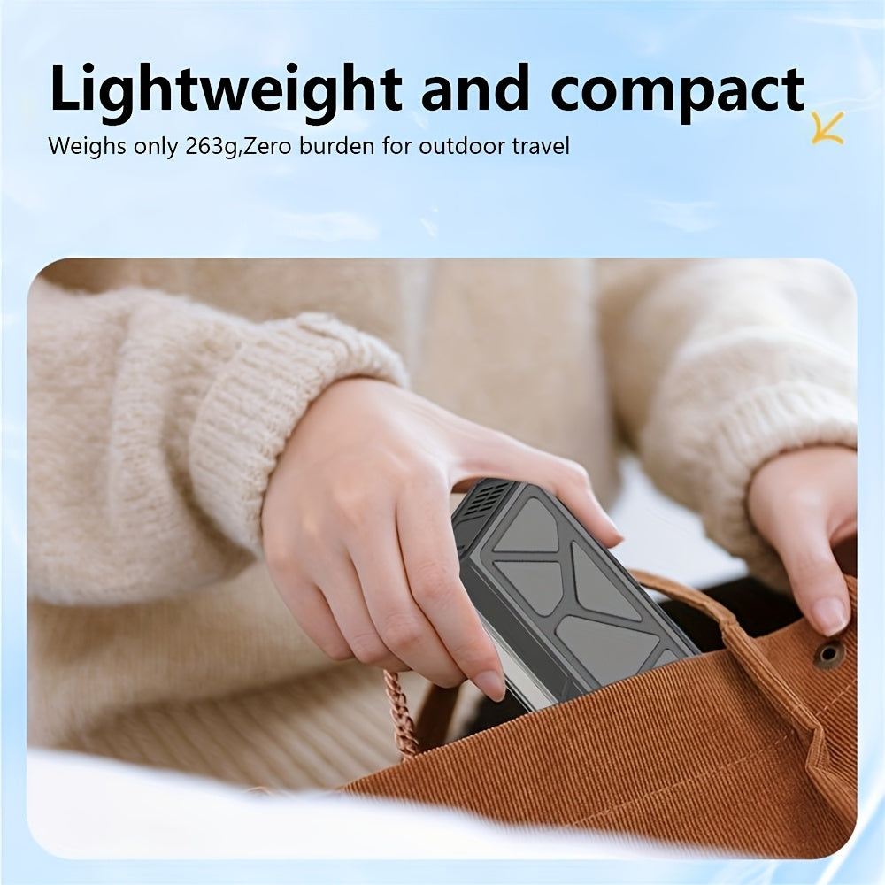 High-Speed Portable Handheld Fan with USB Charging for Camping and Outdoor Use