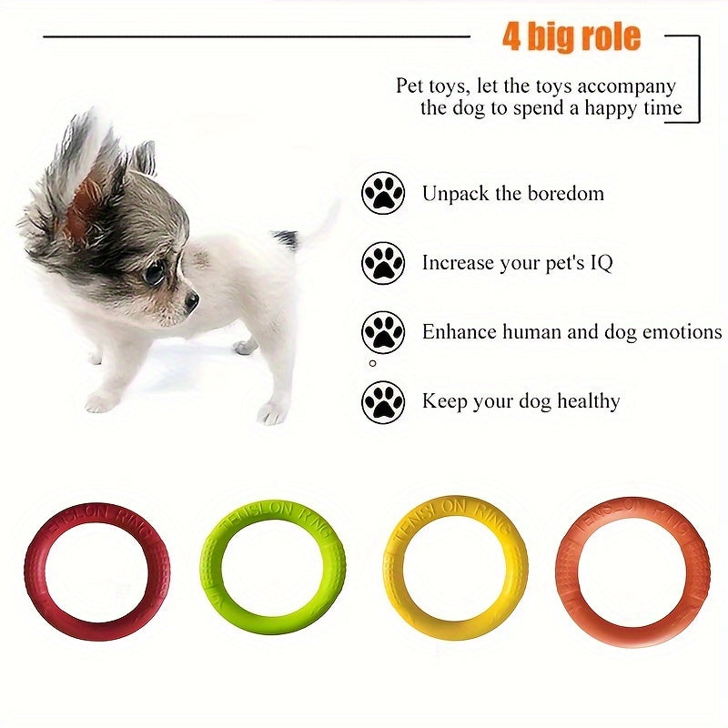 EVA Pet Flying Disc Chew Toy for Dogs Interactive Training and Teeth Cleaning Rubber