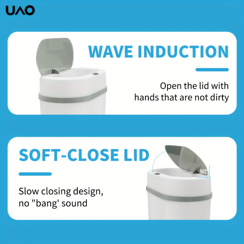 Slim Household Garbage Can with Lid and Automatic Opening