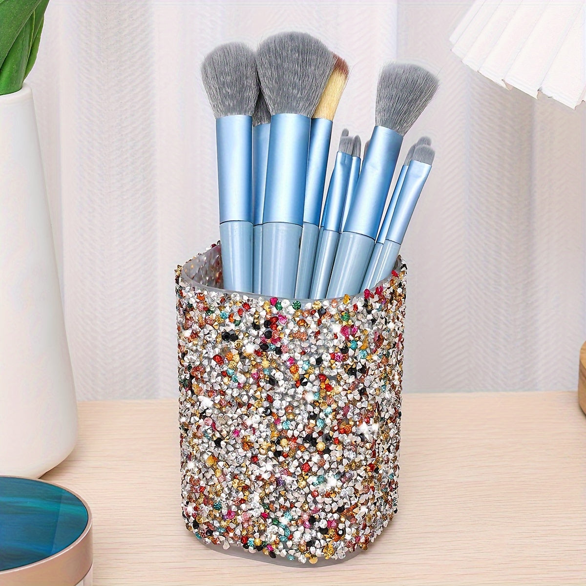 Mueble para maquillaje con almacenamiento multifuncional y espejo