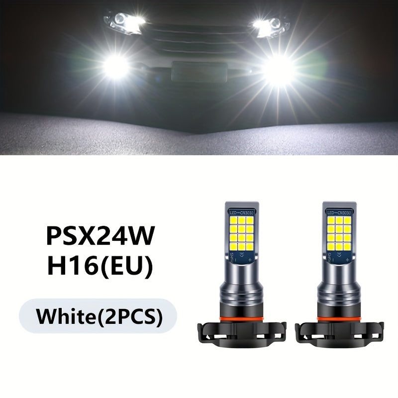 Car LED Fog Light Bulb 6000K White Ice Blue Yellow White 2 Pack