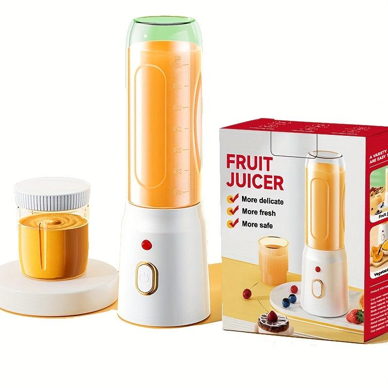 Portable Dual Cup Blender with 6-Blade Juice Container and Kitchen Tools
