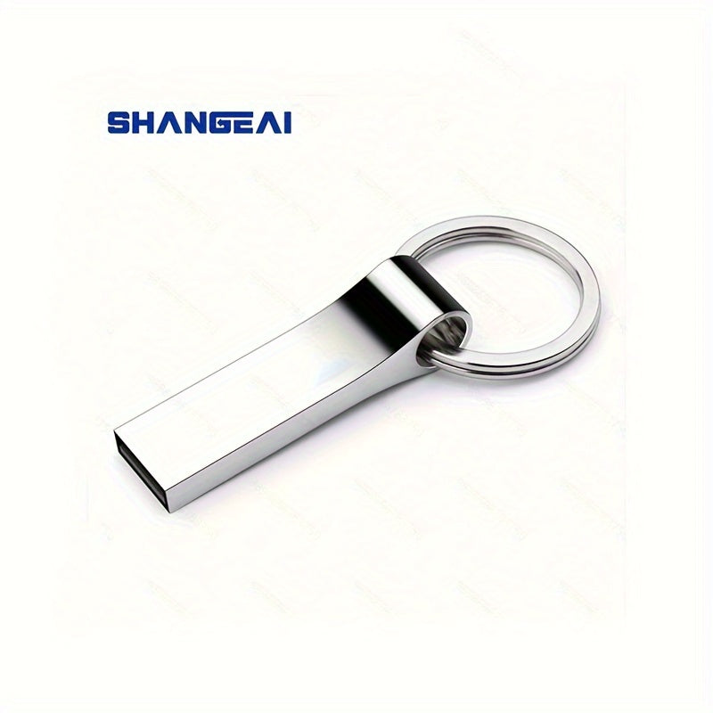 High-Speed USB 2.0 Flash Drive 128GB 64GB 32GB Metal Keychain Storage Data Transfer