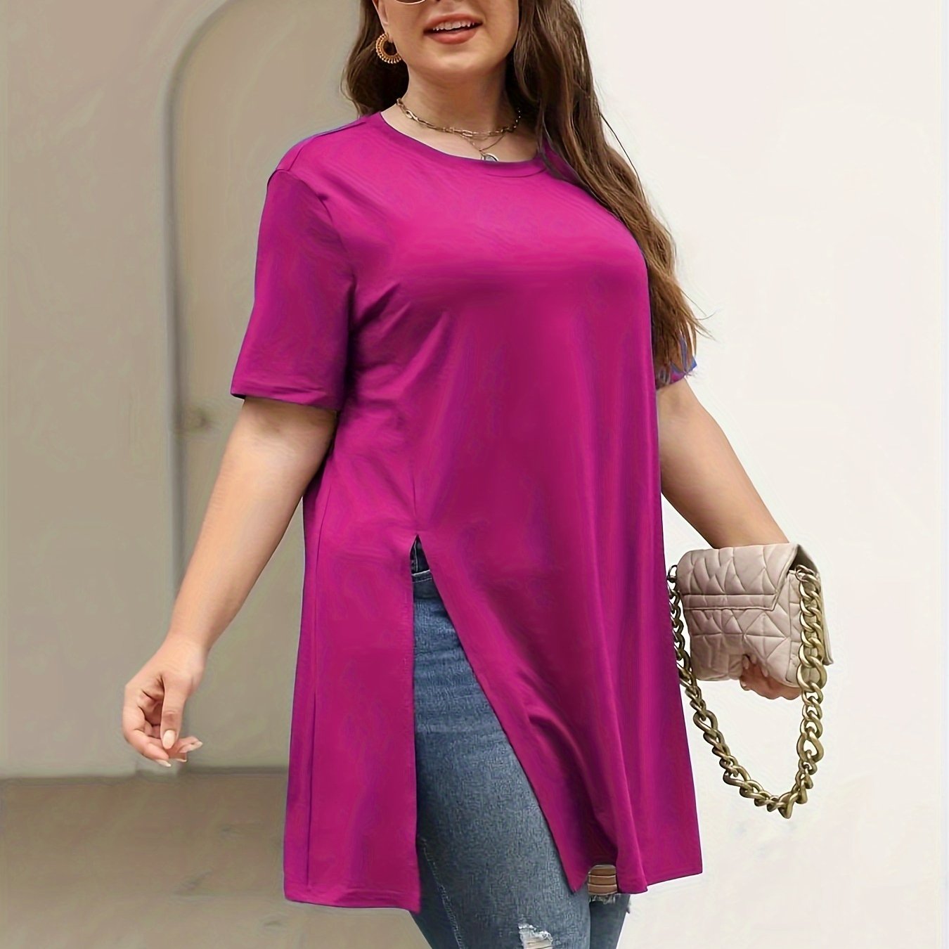 Women's Plus Size T-Shirt Cotton Casual Top for Women