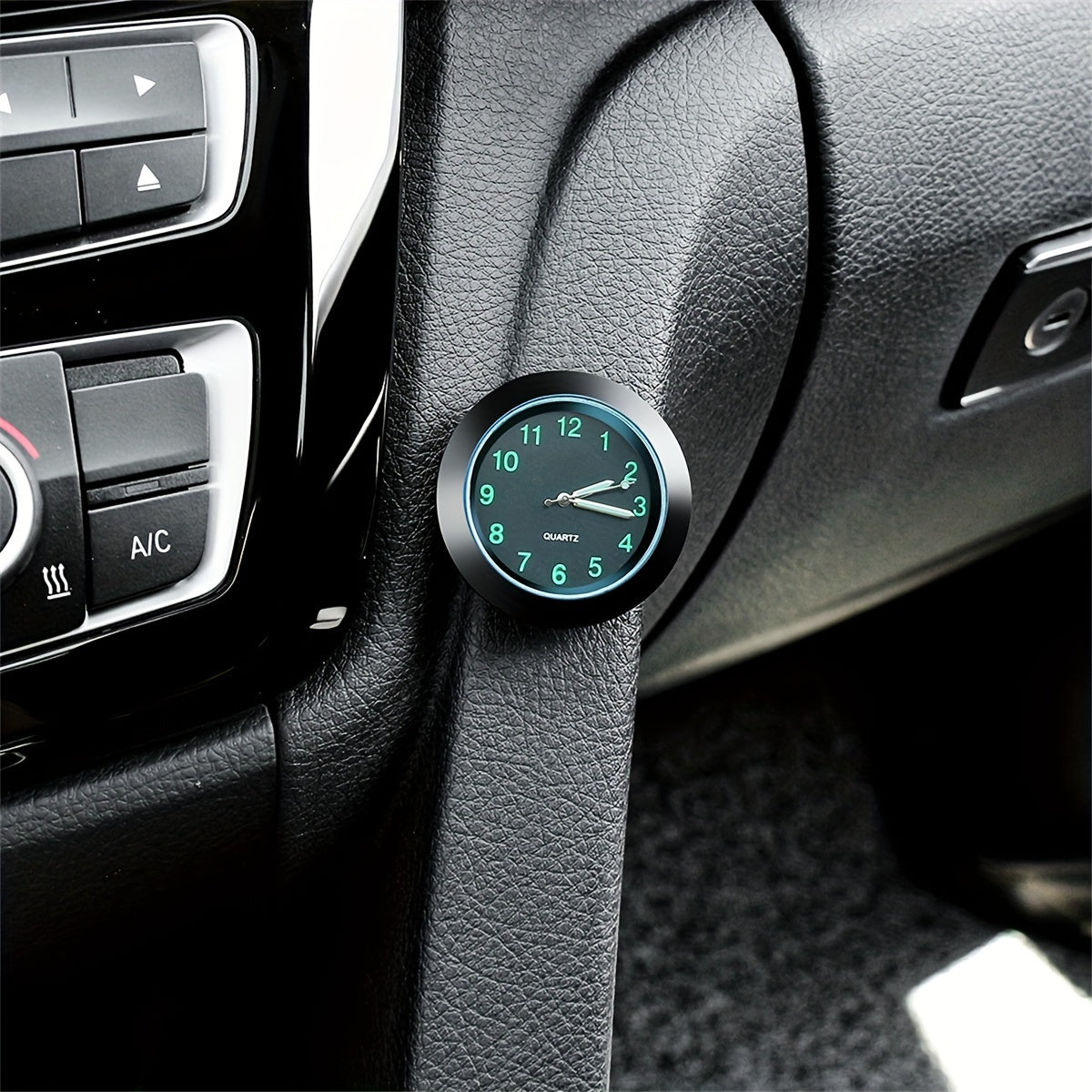 Luminous Car Clock Interior Decoration Mini Quartz Noctilucent Dashboard Watch
