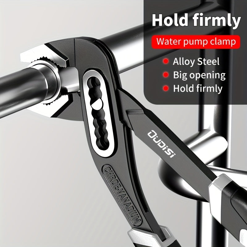 Adjustable Water Pump Pliers with Quick-Release, Multi-Functional Plumbing Hand Tool