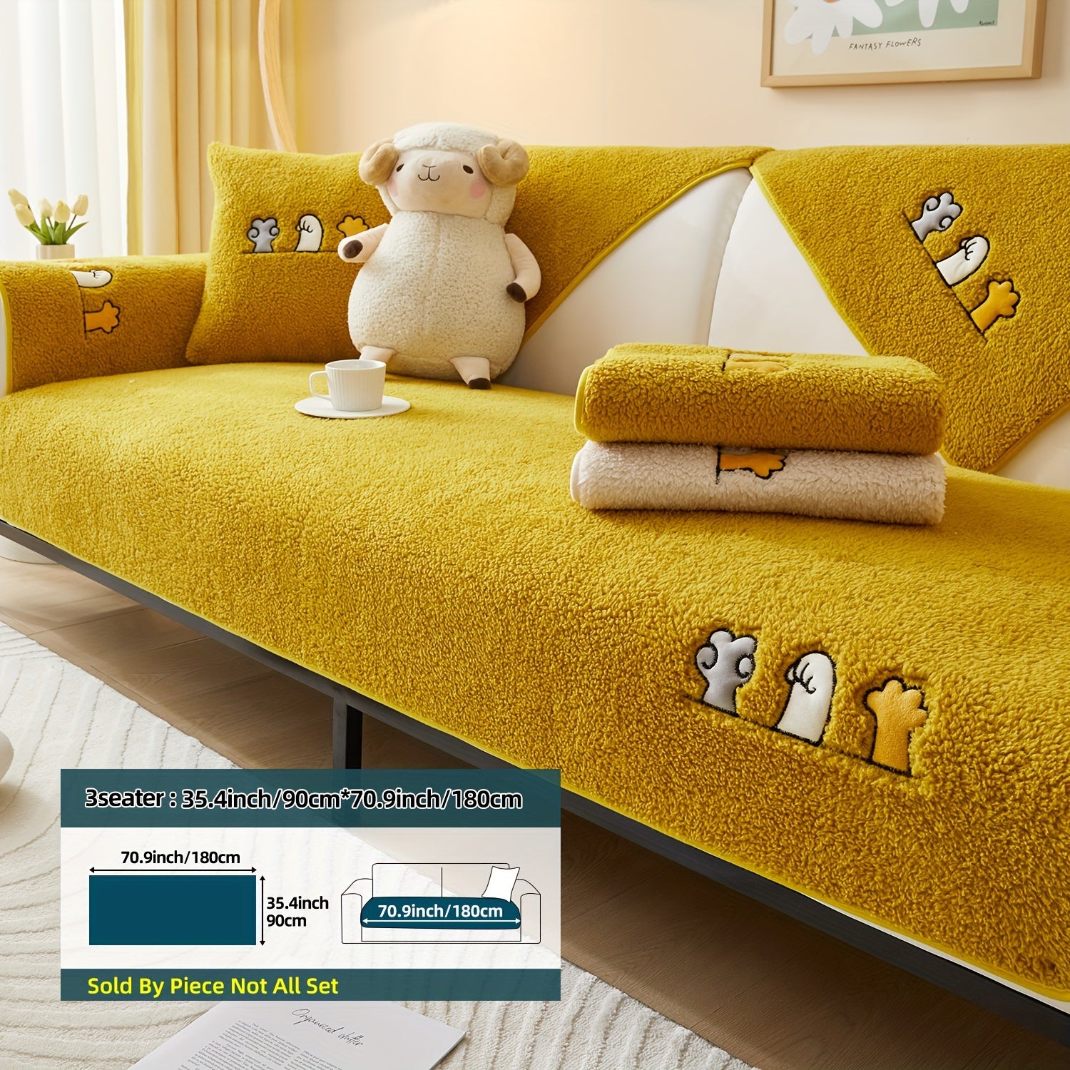 Плюшевый чехол на диван для собак, противоскользящий, защитный чехол для мебели