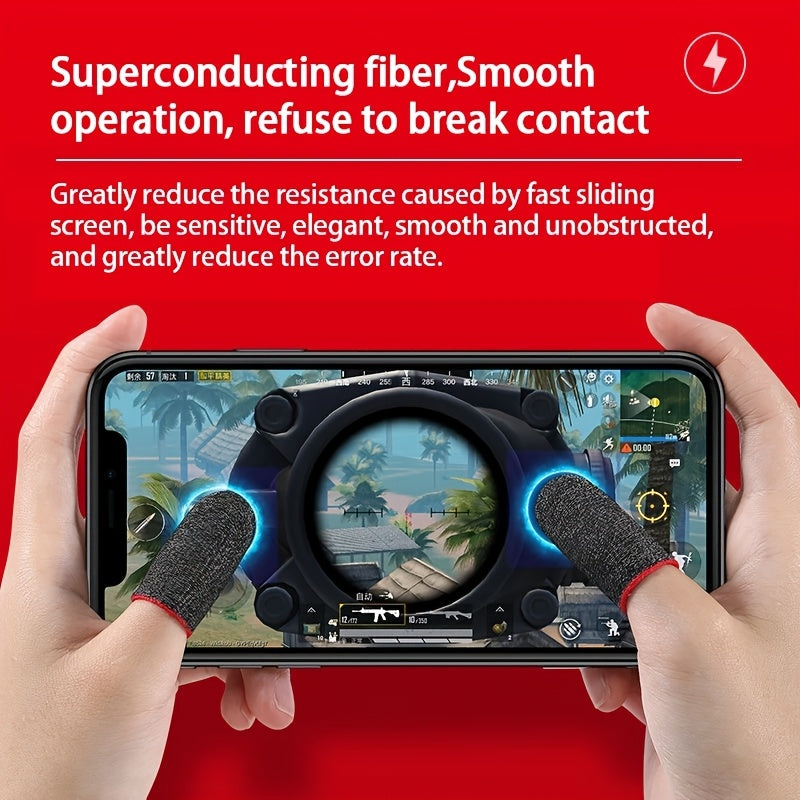 Gaming Finger Sleeve Anti-Sweat Breathable Carbon Fiber for Mobile Games