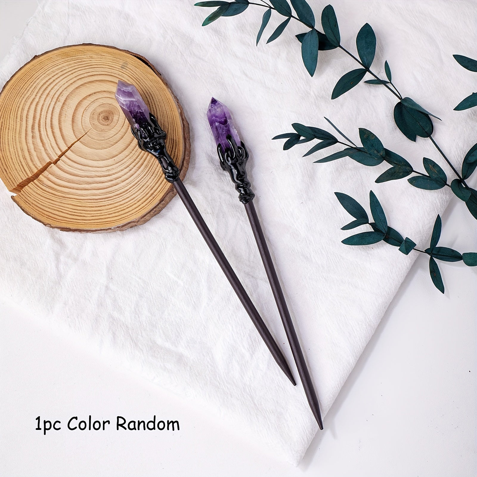 Women's Crystal Hair Stick with Natural Quartz and Elegant Design