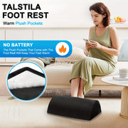 Ergonomic Felt Footrest with Plush Foot Pocket and Memory Foam for Office Chairs